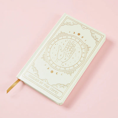 DesignWorks Ink Bookcloth Hardcover Journal Off White - Zodiac, Guided By The Stars Notebook