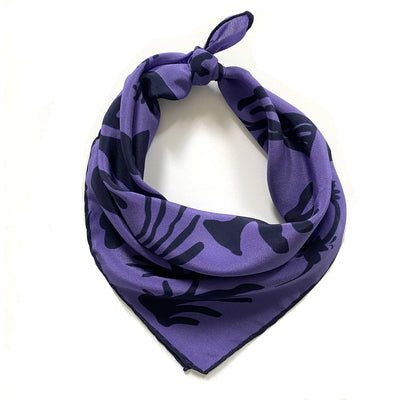 Life Aquatic Lilac İpek Bandana