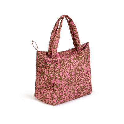 Anemone Pink Puffer Tote Bag