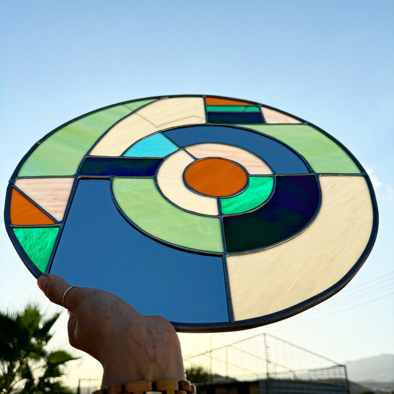 Golden Ratio Stained Glass Mirror