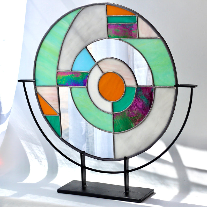 Golden Ratio Stained Glass Mirror