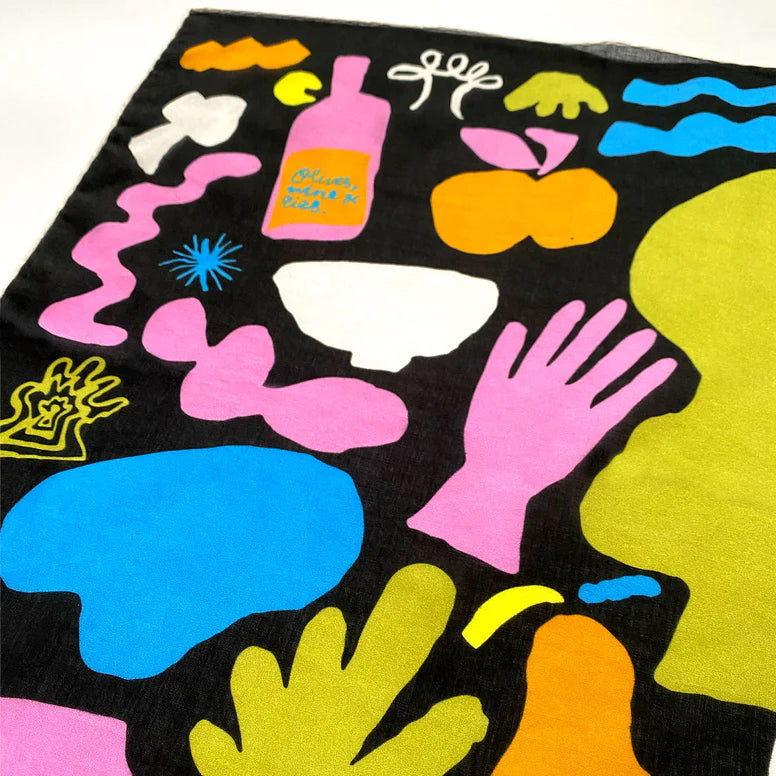 Olives And Wine Siyah Bandana