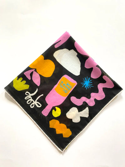 Olives And Wine Siyah Bandana