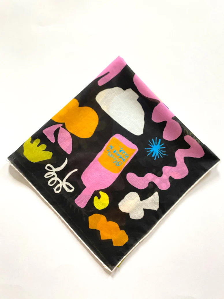 Olives And Wine Siyah Bandana
