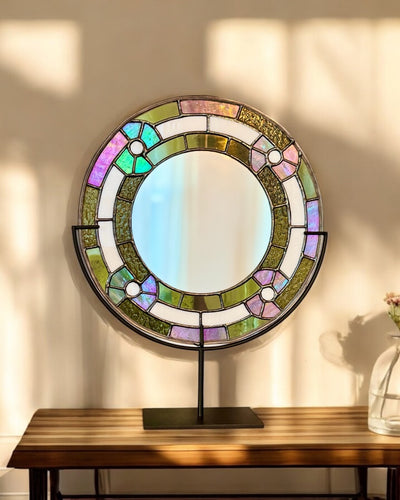 Aurora Stained Glass Mirror
