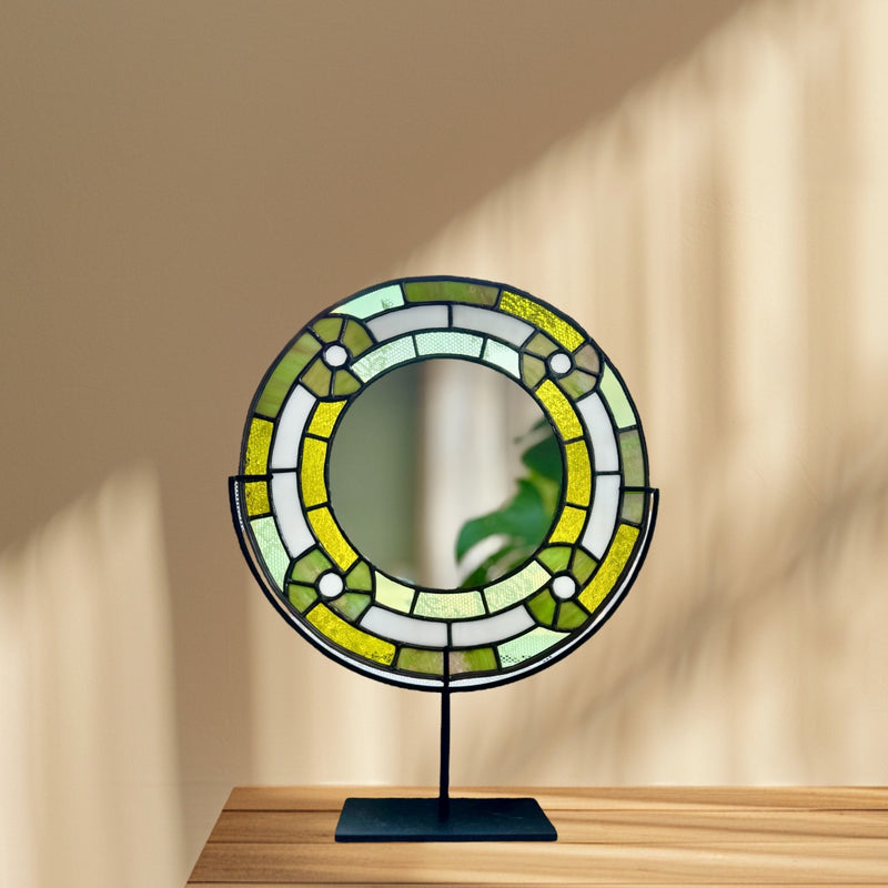Aurora Stained Glass Mirror