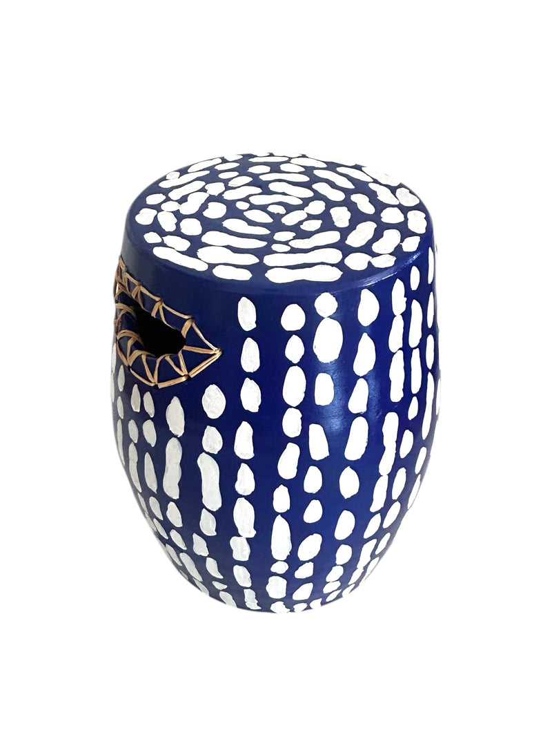 Wicker Details Navy Ceramic Coffee Table