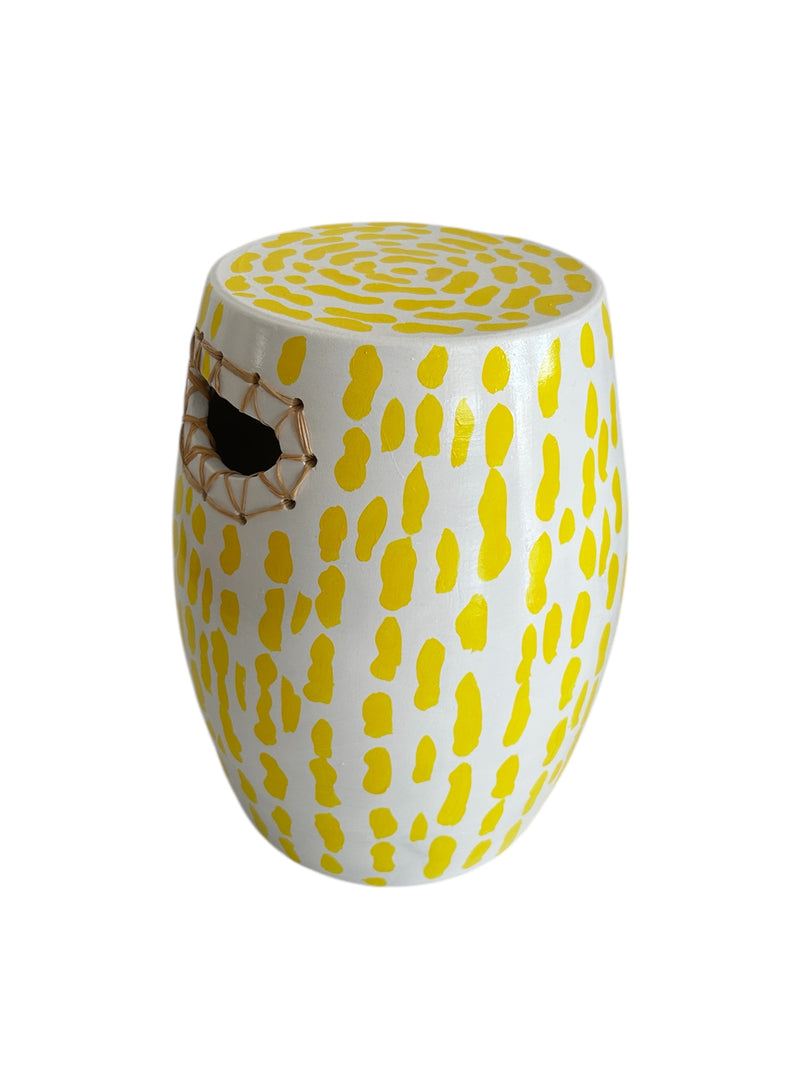Wicker Details Yellow Coffee Table