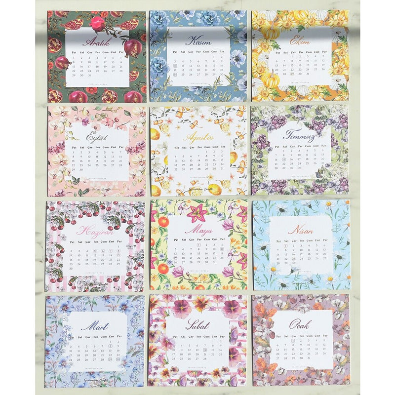 2025 Watercolor Pattern Calendar