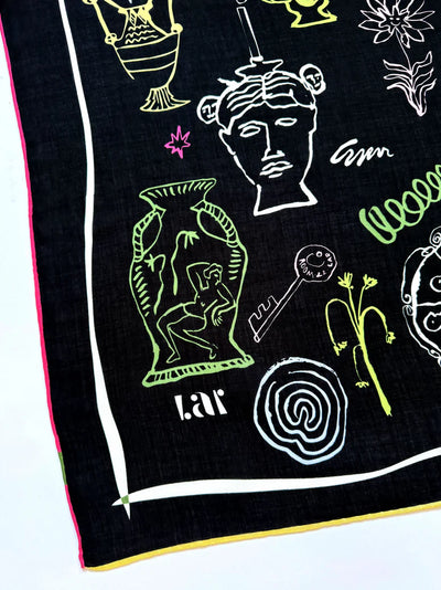 Etruscan Black Scarf