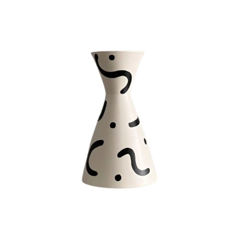 Black & White Tall Vase