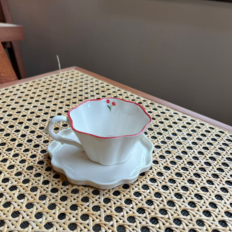 Fine Flower Clover Coffee Cup Set