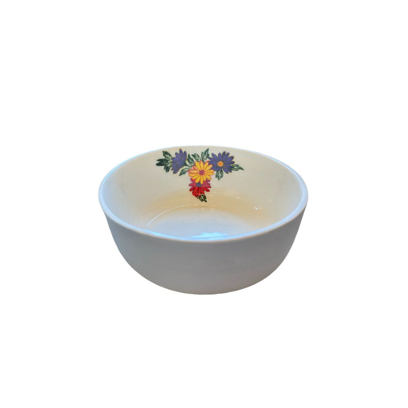 Cotton Touch Floral Bowl Round Gray