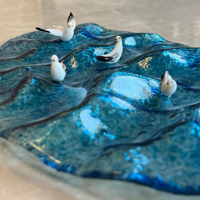 Seagulls at Sea Glass Object