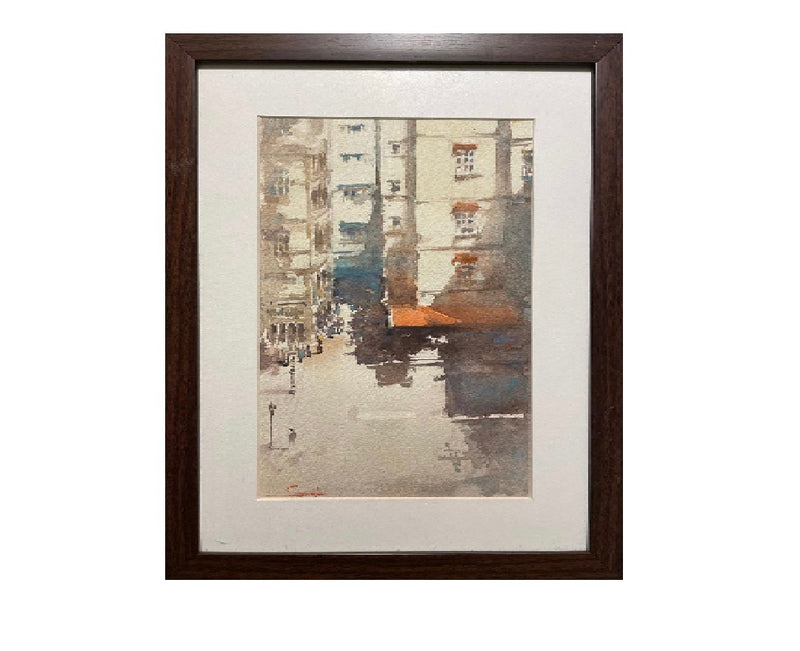 Street Watercolor Painting Table