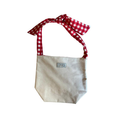 Red Gingham Knotted Bag