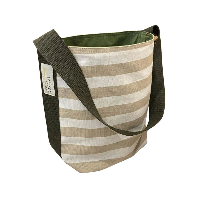 Khaki / Beige Striped Bag