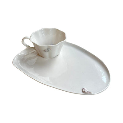 Clover Cup Amorphous Set with Little Bird