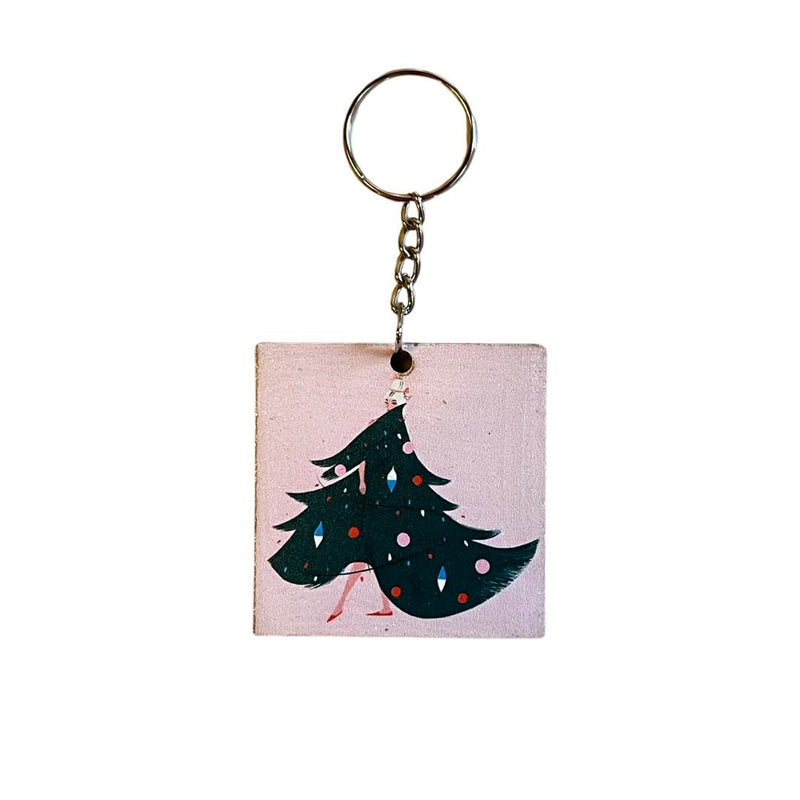 Noel Ağacı Kız Anahtarlık / Ağaç Süsü