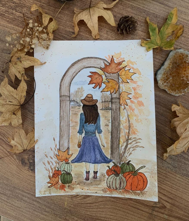 Watercolor Art Autumn