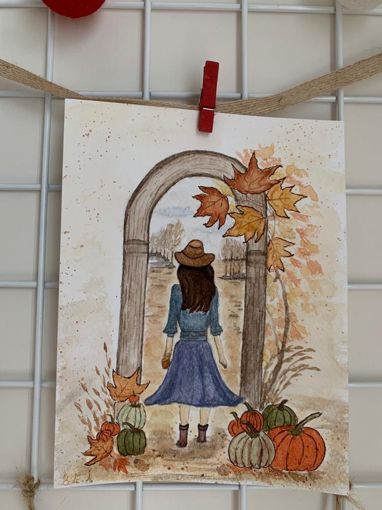 Watercolor Art Autumn