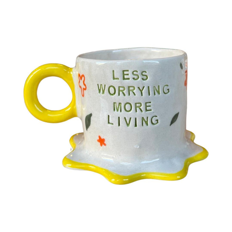 Less Worrying More Living Mug
