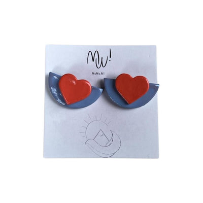 Ceramic Earrings Hearts