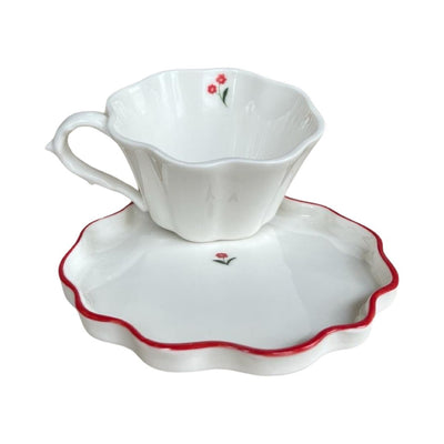 Fine Flower Clover Coffee Cup Set