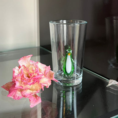 Penguin Glass Figure Coffee Side Cup
