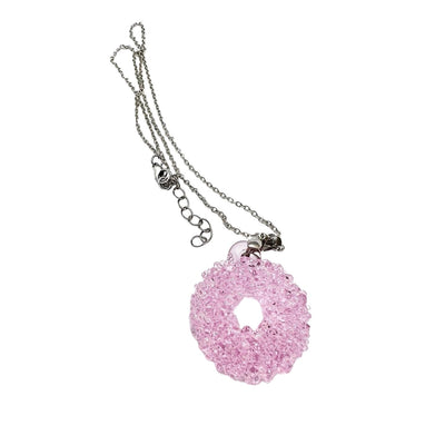 Loop Glass Necklace No: 1 Pink