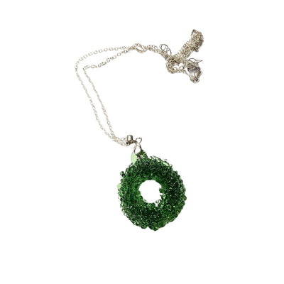 Loop Glass Necklace No: 2 Green
