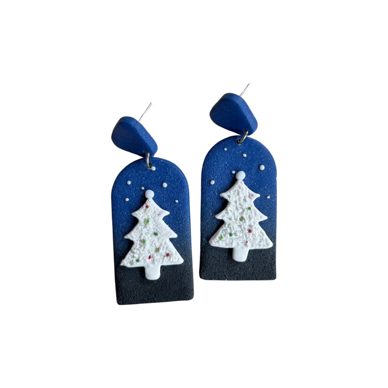 Navy Night Pine Earring