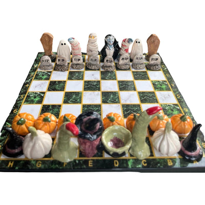 Halloween Ceramic Chess Set