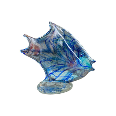 Blue Fish Glass Decor