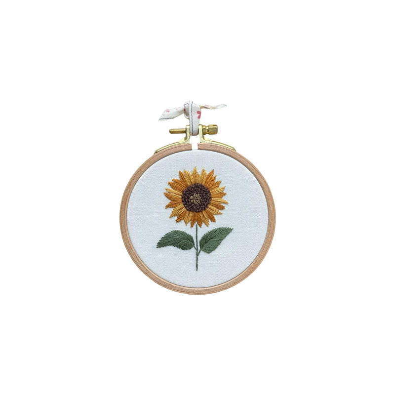 Sunflower Embroidery Hoop Art