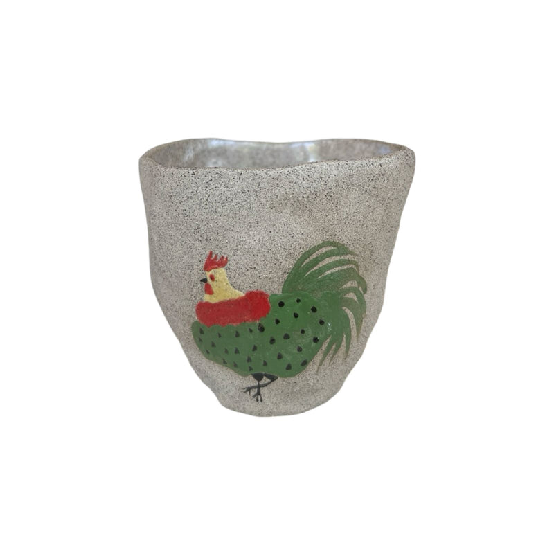 Rooster Double Espresso Ceramic Cup