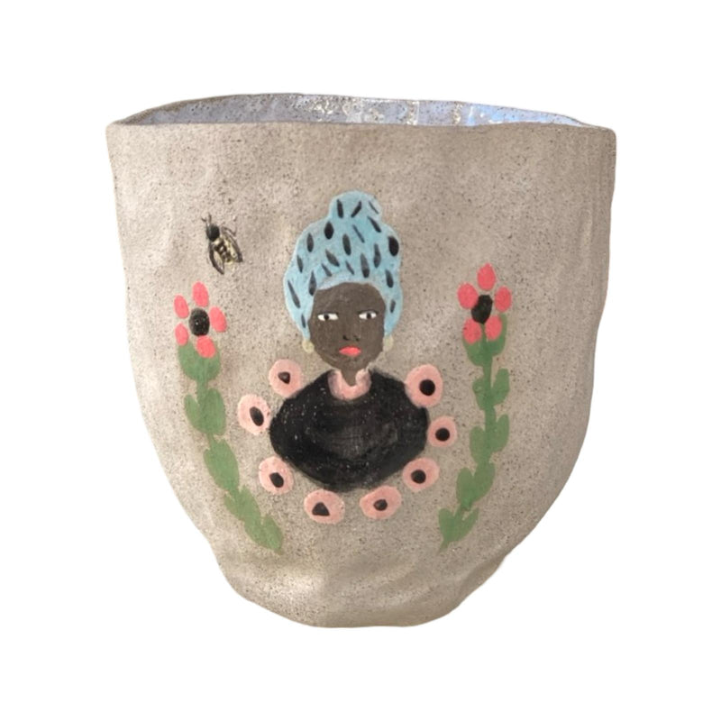 African Women Big Ceramic Cup