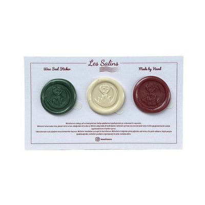 Wax Seal Sticker - Green Cream Bordeaux