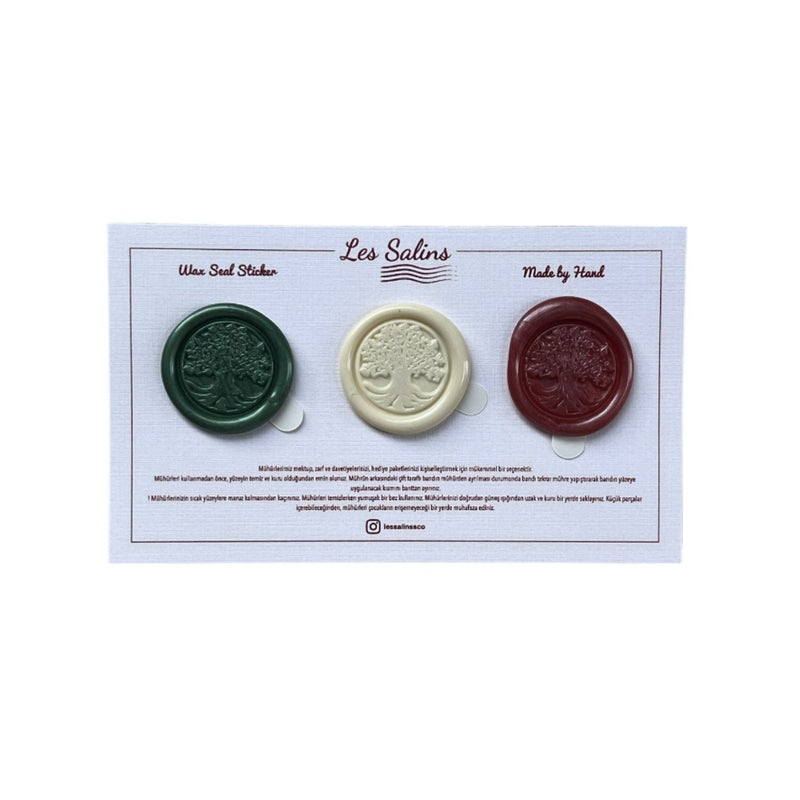 Wax Seal Sticker - Green Cream Bordeaux