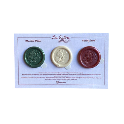 Wax Seal Sticker - Green Cream Bordeaux