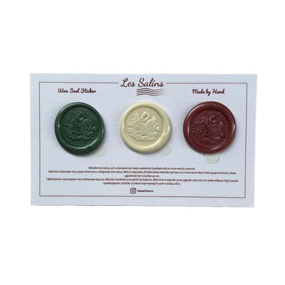 Wax Seal Sticker - Green Cream Bordeaux