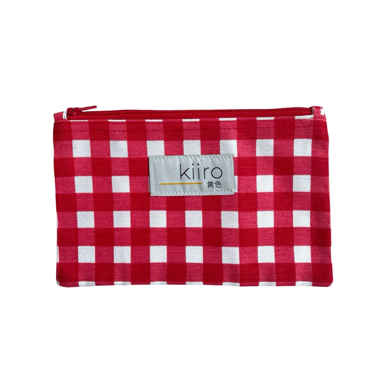 Red Gingham Makeup Bag / Wallet