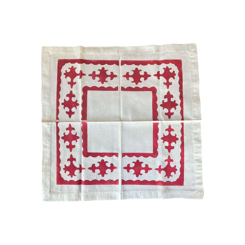 Red Ethnic Napkin