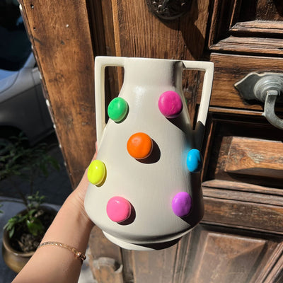 Colorful Dot Vase