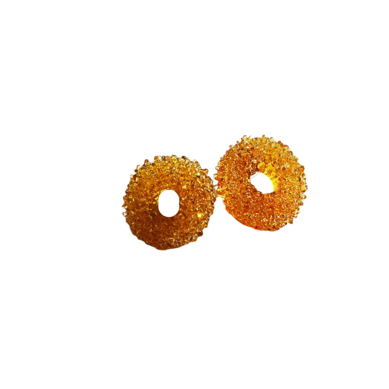 Loop Glass Earring Amber