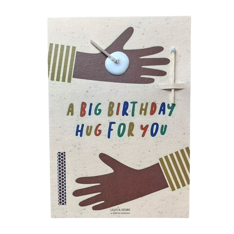 “A Big Birthday Hug…” Wish Card