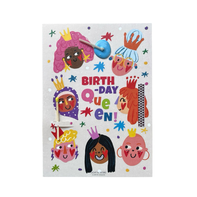 "Birthday Queen" Wish Card