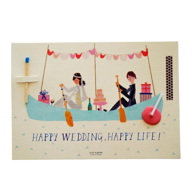 “Happy Wedding Happy Life” Dilek Kartı