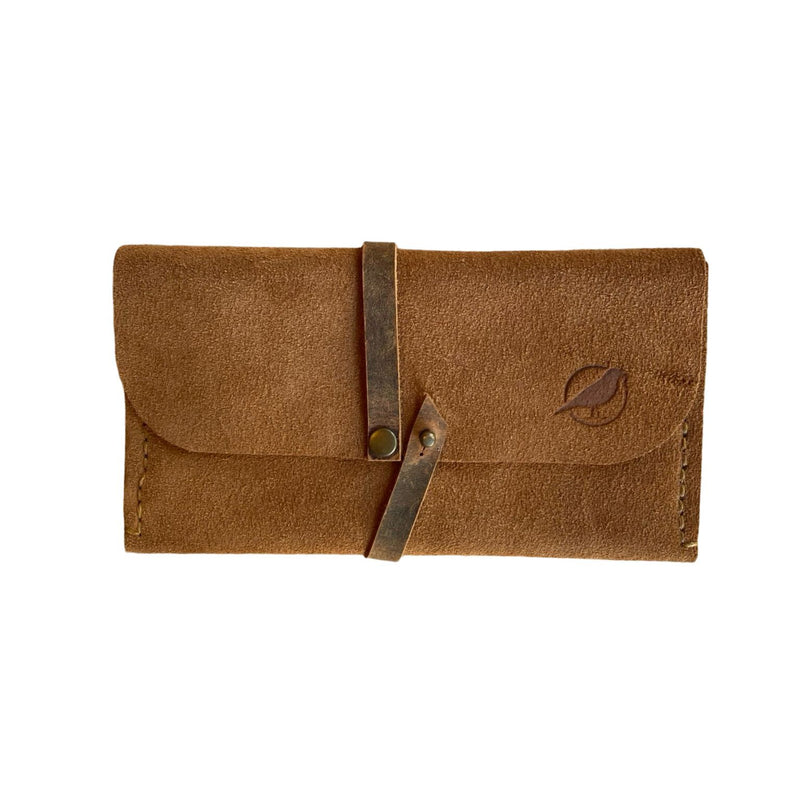 Taba Suede Leather Wallet - Leather Binding