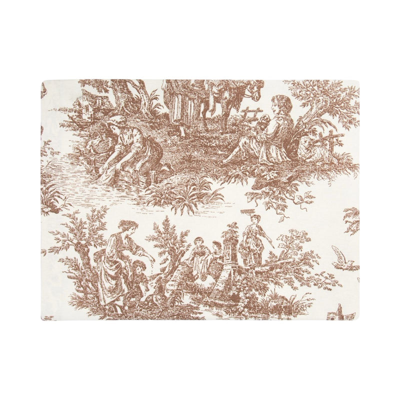 Chestnut Toile - Brown Tablecloth